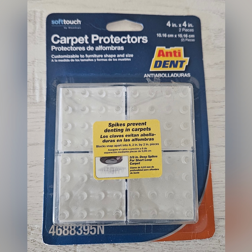 Soft Touch Carpet Protectors Anti Dent Brand New 4in x 4in 4688595N